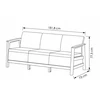 Keter Garden sofa three-seater Scandi Linea 3 Seater Sofa pebble pilka/light beige