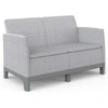 Keter Garden sofa two-seater Scandi Form 2 Seater Sofa light pilka/dark steel pilka