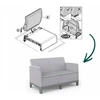 Keter Garden sofa two-seater Scandi Form 2 Seater Sofa light pilka/dark steel pilka