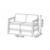 Keter Garden sofa two-seater Scandi Linea 2 Seater Sofa pebble pilka/light beige