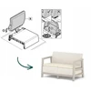 Keter Garden sofa two-seater Scandi Linea 2 Seater Sofa pebble pilka/light beige