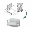 Keter Garden sofa two-seater Scandi Linea 2 Seater Sofa light pilka/dark steel pilka