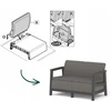 Keter Garden sofa two-seater Scandi Linea 2 Seater Sofa pilka