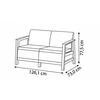 Keter Garden sofa two-seater Scandi Linea 2 Seater Sofa light pilka/dark steel pilka
