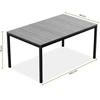 Keter Garden table Deco Porto Nova 160 pilkas/juodas