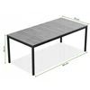 Keter Garden table Deco Porto Nova 200 ash wood tone/juodas