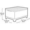 Keter Garden table/storage box Scandi Storage Table pebble pilkas/light beige