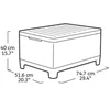 Keter Garden table/storage box Scandi Storage Table light pilkas/dark steel pilkas