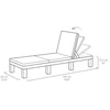 Keter Jaipur sun lounger with cushion ruda