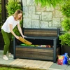 Lauko baldų komplektas Keter Sandėliavimo suolas „Deco Garden Bench“, 227L, uosio mediena, 7290112641977