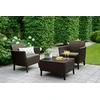 Lauko baldų komplektas Keter Sodo baldų komplektas Salemo Balcony Set ruda
