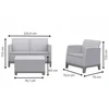 Keter Sodo baldų komplektas Scandi Forma 2 Seater Set pebble pilkas/light beige