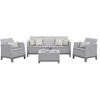 Keter Sodo baldų komplektas Scandi Forma 3 Seater Set light pilkas/dark steel pilkas