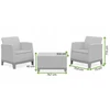 Keter Sodo baldų komplektas Scandi Forma Balcony Set pebble pilka/light beige