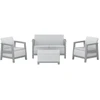 Keter Sodo baldų komplektas Scandi Linea 2 Seater Set light pilkas/dark steel pilkas