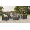 Lauko baldų komplektas Keter Sodo baldų komplektas Scandi Linea 3 Seater Set pilkas