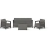 Lauko baldų komplektas Keter Sodo baldų komplektas Scandi Linea 3 Seater Set pilkas