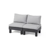 Keter Dvivietė sodo sofa „Elements“, pilka/šviesiai pilka, 8711245158037