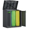 Keter Waste sorting system Split Basic 110L Recycling system 68x39x85cm dark pilkas/juodas