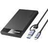 BENFEI SSD disko korpusas 2,5 colio SATA SSD USB-C USB-A su UASP SATA III palaikymu, juodas