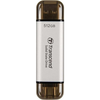 Kietasis diskas Transcend EXTERNAL SSD 512GB ESD310S USB - 10GBPS TYPE C/A Sidabrinis