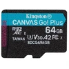 Kingston memory card 64GB Micro SDXC Canvas Go Plus Gen4 200MB/s A2 U3 V30 + adapter
