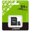 Atminties kortelė Kingston *Micro SD 64GB Canvas Select+ G3 100MB/s Adapt