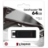 Kingston pendrive 64GB USB-C DT70 juoda