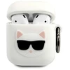 Karl Lagerfeld silikoninis Choupette dėklas skirtas AirPods 1/2 Cover - Baltas