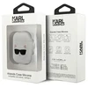 Karl Lagerfeld silikoninis Choupette dėklas skirtas AirPods 1/2 Cover - Baltas
