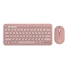Klaviatūra ir pelė Logitech Pebble 2 Combo for Mac, rožinės spalvos