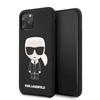 Karl Lagerfeld KLHCN58SLFKBK iPhone 11 Pro kietas dėklas juodas / juodas silikoninis ikoninis