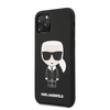Karl Lagerfeld KLHCN58SLFKBK iPhone 11 Pro kietas dėklas juodas / juodas silikoninis ikoninis