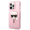 Dėklas Karl Lagerfeld KLHCP13LKHTUGLP, skirtas iPhone 13 Pro / 13, rožinis