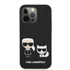 Karl Lagerfeld Slilicone Karl &amp; Choupette - dėklas skirtas Apple iPhone 13 Pro Juodas