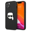 Dėklas Karl Lagerfeld KLHCP13SPKMK IPHONE 13 MINI 5.4 "Juodas/Juodas HARDCASE LEATHER IKONIK KARL`S HEAD METAL