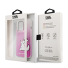 Dėklas Karl Lagerfeld PC/TPU Choupette Eat Case, skirtas iPhone 13 Pro Max, rožinis