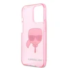 Apple iPhone 13 Pro Max Karl Lagerfeld dėklas Glitter Karl`s Head (KLHCP13XKHTUGLP) rožinės spalvos