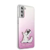 Samsung Galaxy S21 Plus Karl Lagerfeld dėklas Choupette Fun (KLHCS21MCFNRCPI) rožinės spalvos