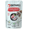 ONTARIO katės maistas su vištiena ir krabais, 80 g