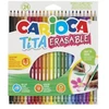 Spalvoti pieštukai CARIOCA TITA, ištrinami su trintuku, 24 spalvos