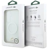 Lacoste matinio apdailos auksinis logotipo telefono dėklas su „MagSafe“ palaikymu, skirtas „Samsung Galaxy S26“ (S942) baltas