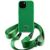 Lacoste Iconic Petit Pique Crossbody Strap Woven Logo dėklas skirtas Apple iPhone 15 žalios spalvos