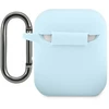 Lacoste Liquid Silicone Glossy Printing Logo dėklas skirtas Apple AirPods 1/2 mėlynos spalvos