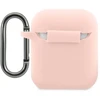 Lacoste Liquid silikoninis Glossy Printing Logo dėklas skirtas Apple AirPods 1/2 rožinės spalvos