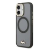 Lacoste PC/TPU Frosted Finish Gold Logo MagSafe dėklas skirtas Apple iPhone 17 juodos spalvos
