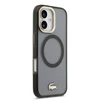 Lacoste PC/TPU Frosted Finish Gold Logo MagSafe dėklas skirtas Apple iPhone 17 juodos spalvos