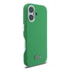 Lacoste PVC Iconic Petit Pique Metal Logo MagSafe dėklas skirtas Apple iPhone 16 Estragon žalios spalvos