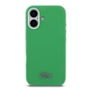 Lacoste PVC Iconic Petit Pique Metal Logo MagSafe dėklas skirtas Apple iPhone 16 Estragon žalios spalvos