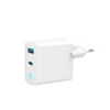 Gembird GaN 2xUSB QC3.0 Type-C 30W LED balta